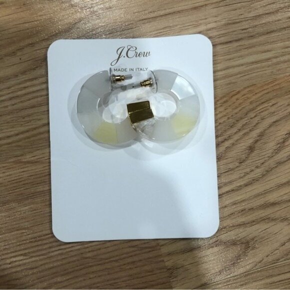 J. Crew Made-in-Italy mixed acetate hoop earrings - Picture 4 of 7